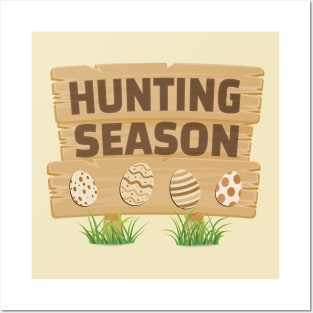 Easter Egg Hunting Season Sign Posters and Art